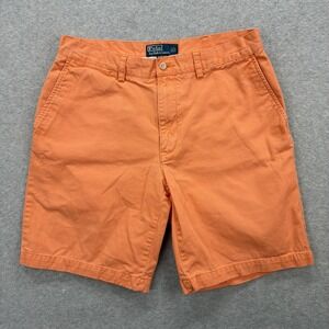 Polo Ralph Lauren Shorts Mens 34 Orange Prospect Classic Chino Preppy Y2K Beach